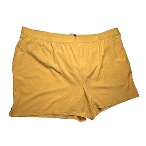Men’s VRST Everyday 5" Accelerated Lined Shorts Yellow Sunset Size 2XL New